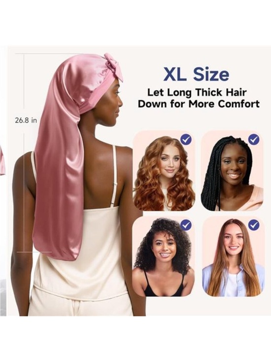 New Mulberry Silk Bonnet for Sleeping Women, Untangled Hair Care main image 4